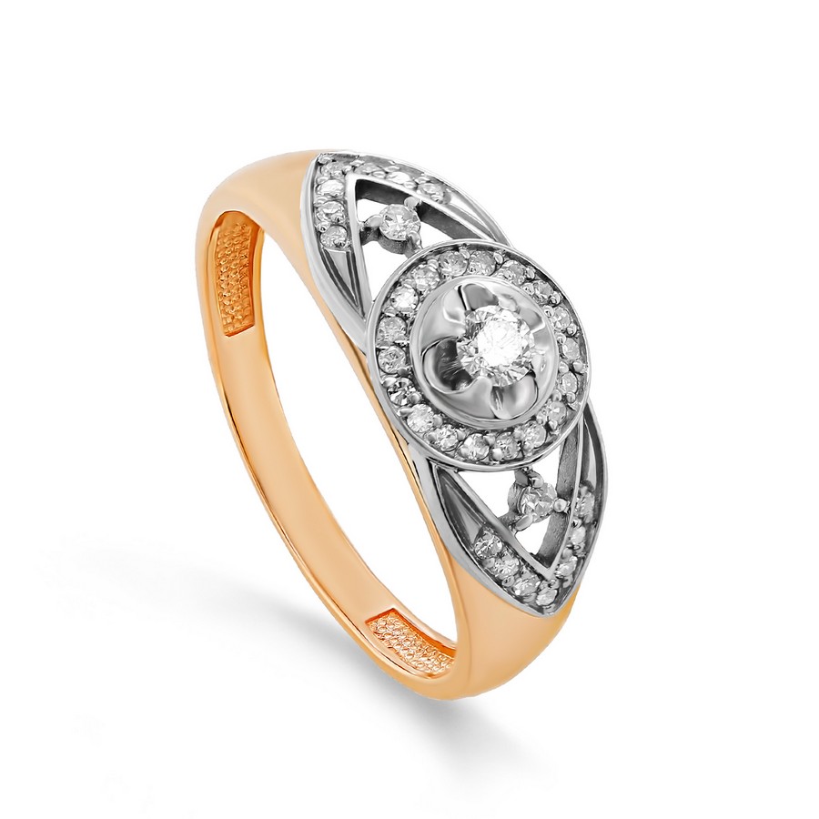 Кольцо, золото, бриллиант, 11-01867-1000